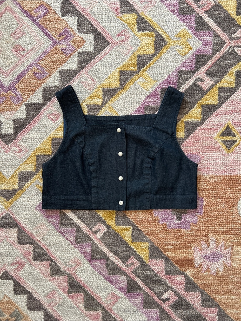 Ilana Kohn 6 Ginny Crop Top Dark Denim